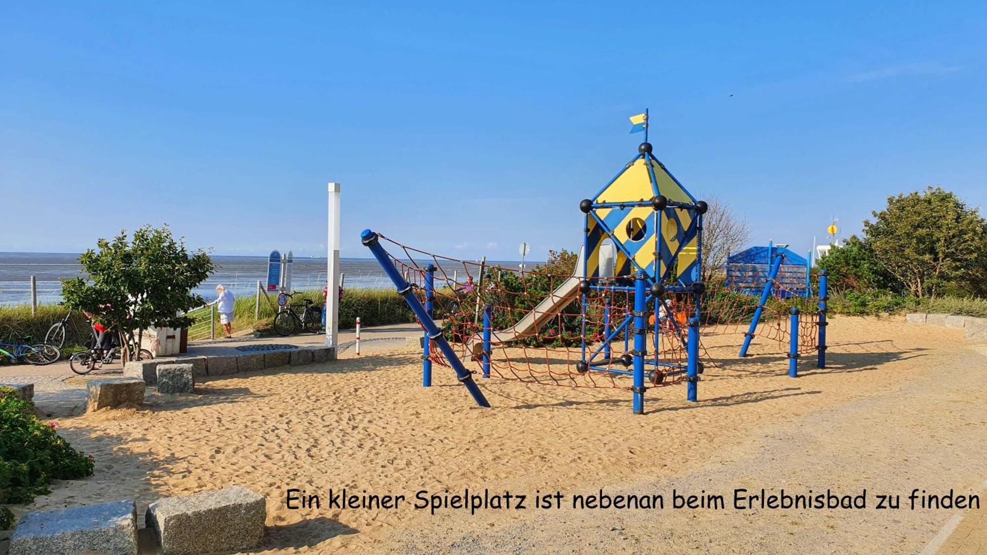 Apartment 103 Im Haus Seehuette Direkt Am Strand In Cuxhaven Duhnen Mit Seesicht In Der Ferne Bagian luar foto